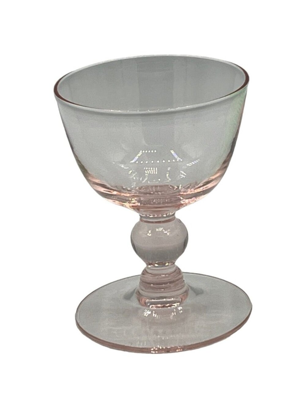 Vintage Pink Ball Stem Liqueur Glass Cordial Goblet Dessert Cup Replacement - Picture 6 of 8